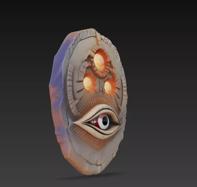 Eye of Eternity - Stylized Ancient Relic 3D Model 3D print model_1