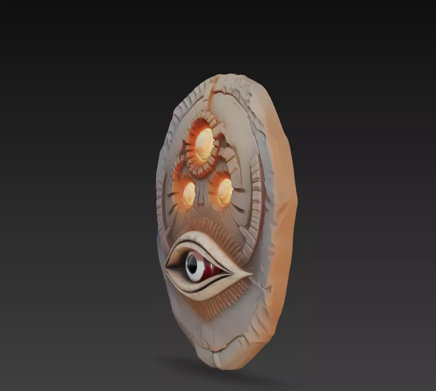 Eye of Eternity - Stylized Ancient Relic 3D Model 3D print model_2