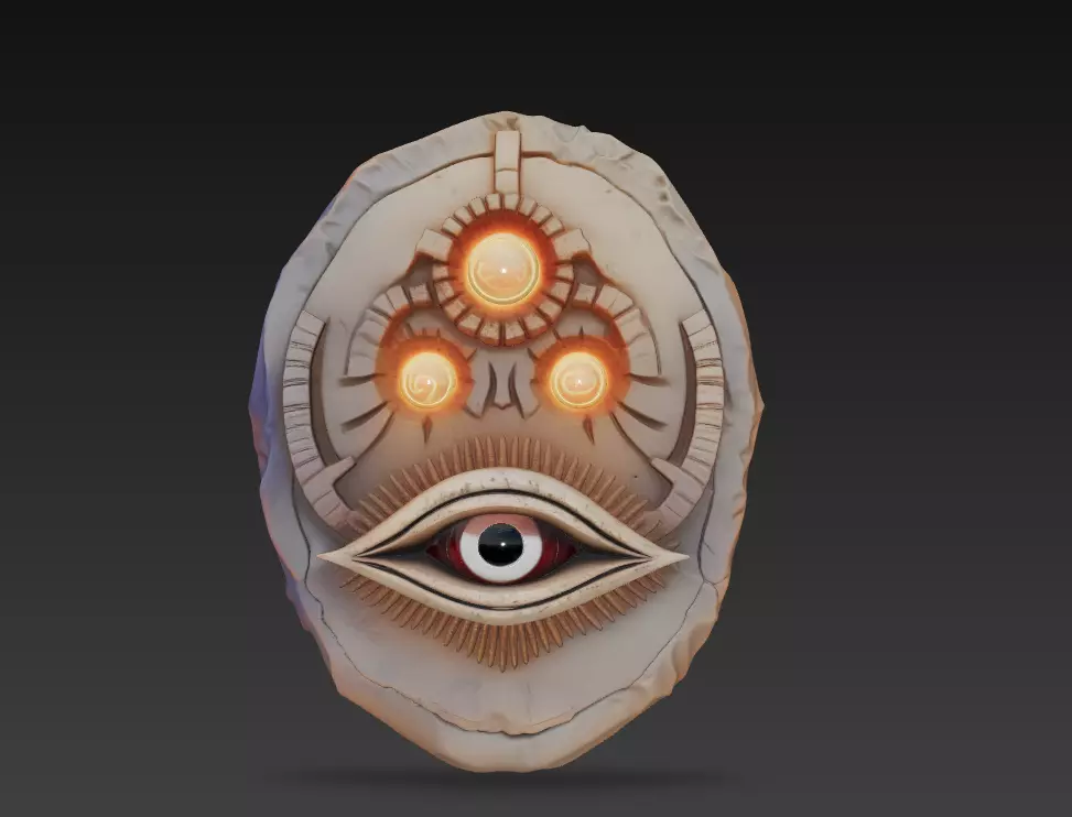 Eye of Eternity - Stylized Ancient Relic 3D Model 3D print model_0