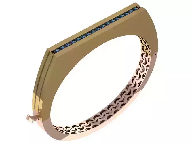 Custom Design Gold Bracelet and ring  3D print model