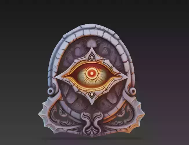Eternal Watcher - Stylized Arcane Eye Relic 3D Model