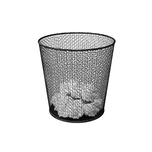 Metallic Hollow Trash Bin