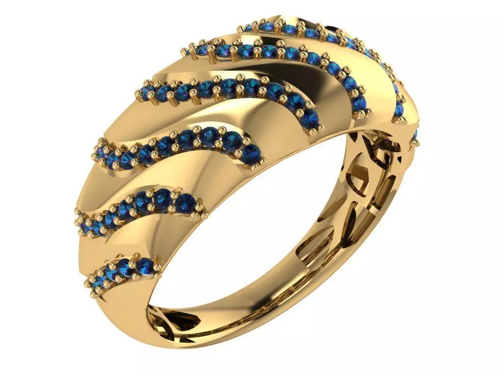 Custom Design Gold Bracelet 3D print model_1