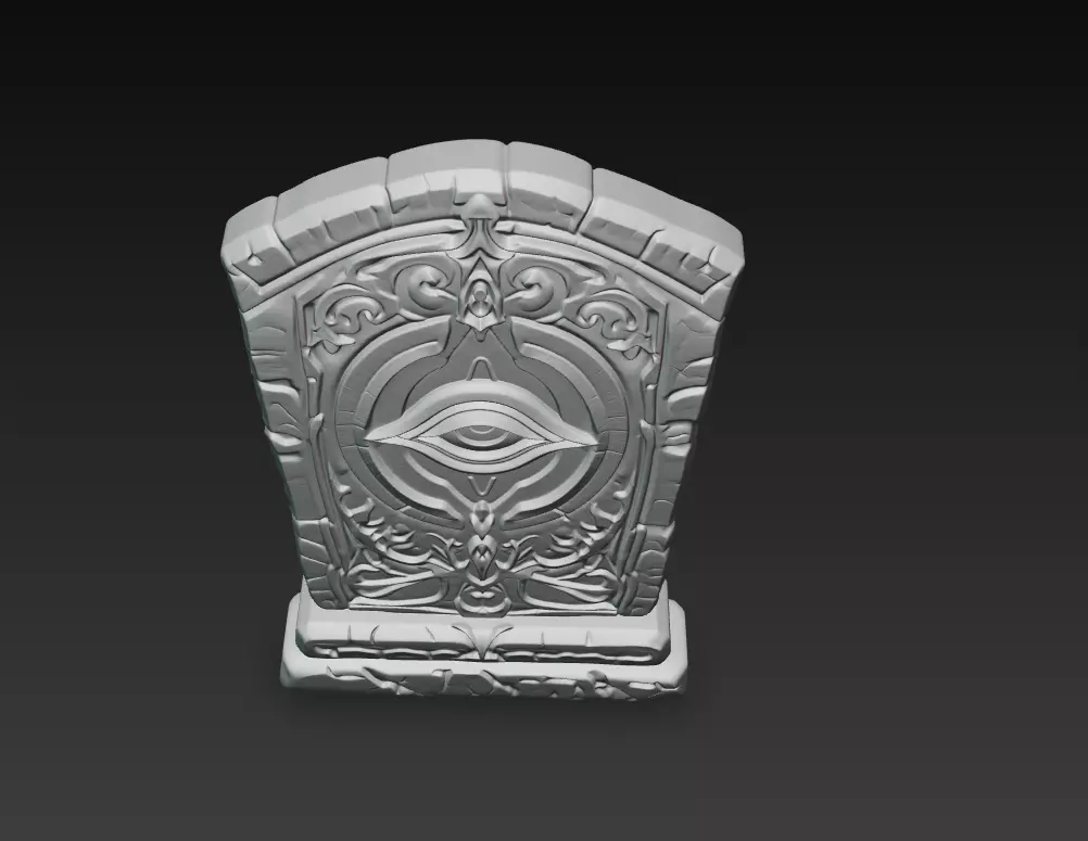 Ancient Sentinel - Stylized Mystic Eye Monument 3D Model 3D print model_9