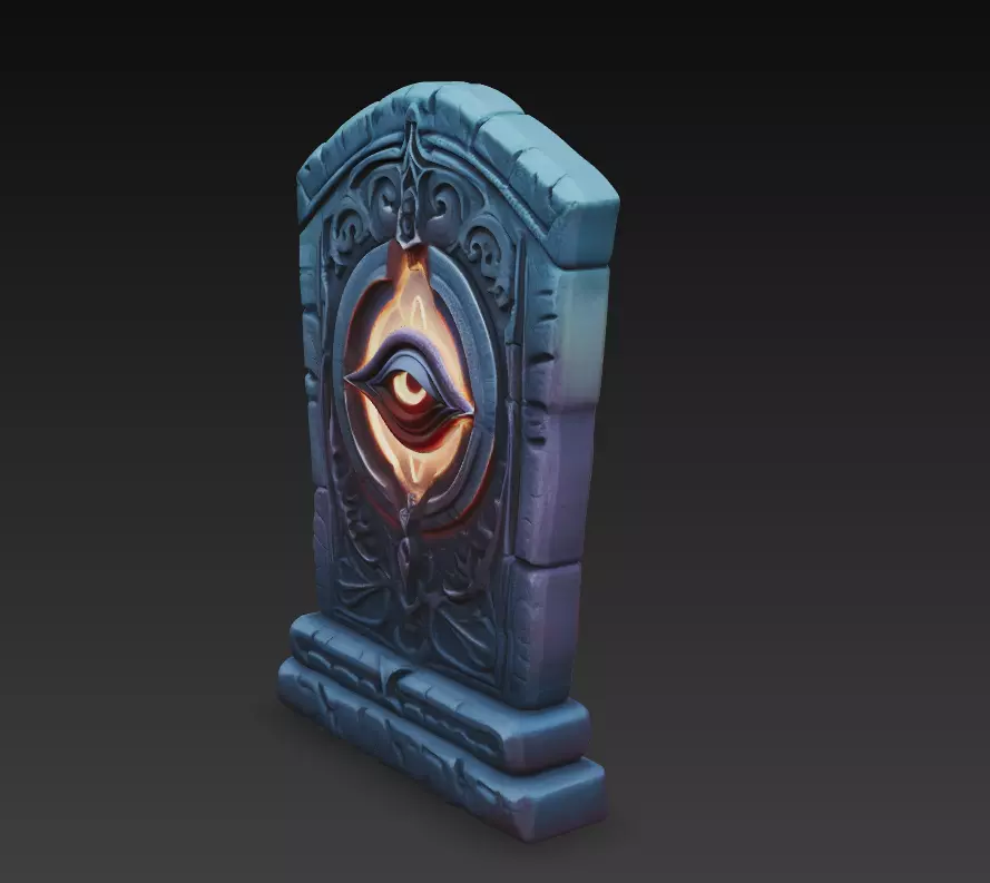 Ancient Sentinel - Stylized Mystic Eye Monument 3D Model 3D print model_3