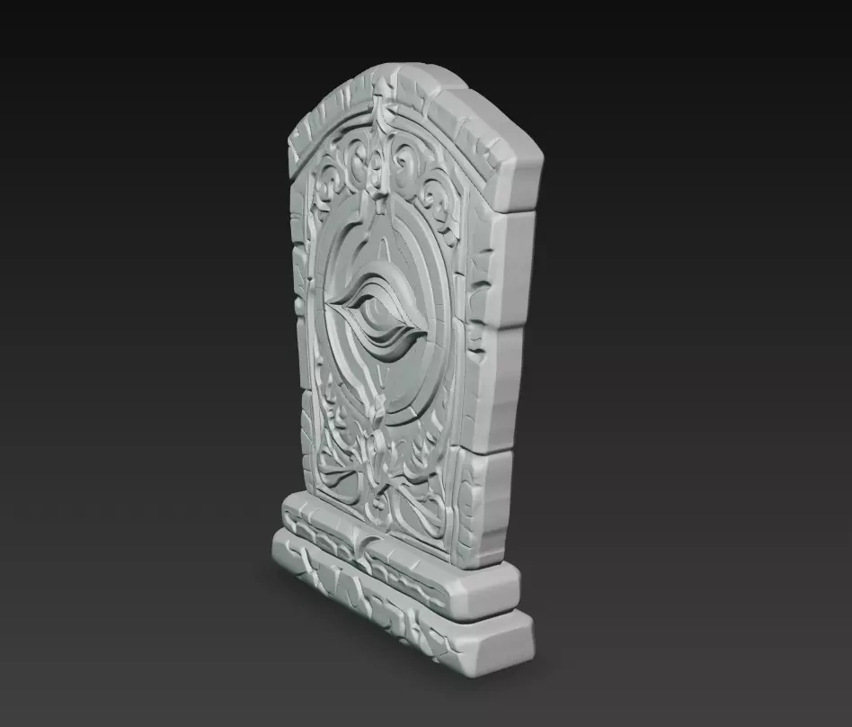 Ancient Sentinel - Stylized Mystic Eye Monument 3D Model 3D print model_7
