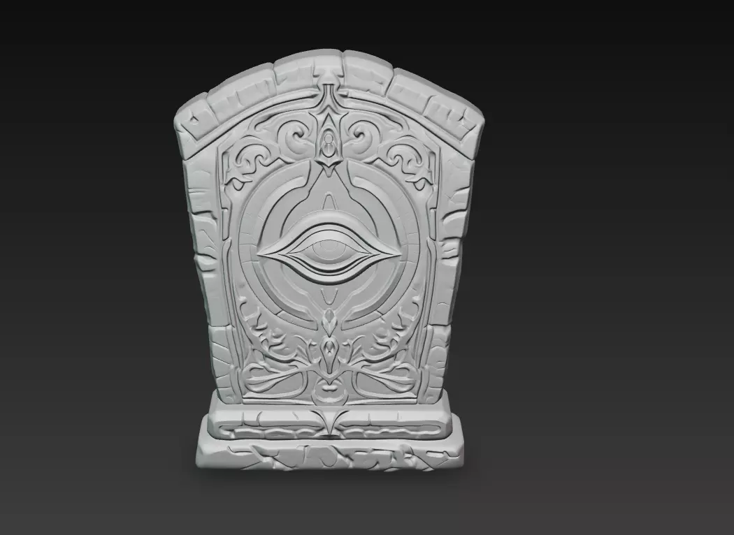 Ancient Sentinel - Stylized Mystic Eye Monument 3D Model 3D print model_6