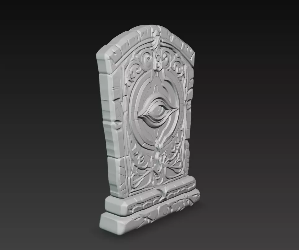 Ancient Sentinel - Stylized Mystic Eye Monument 3D Model 3D print model_8