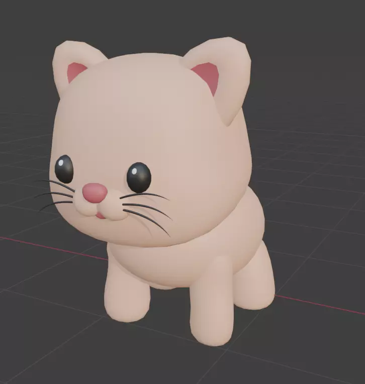 Cute Low Poly Pets Low-poly 3D model_2