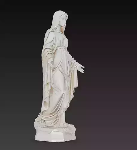 Divine Serenity Statue - Classic Holy Sculpture 3D Model