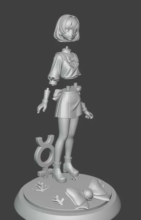 Sailor Mercury 3D print model_1
