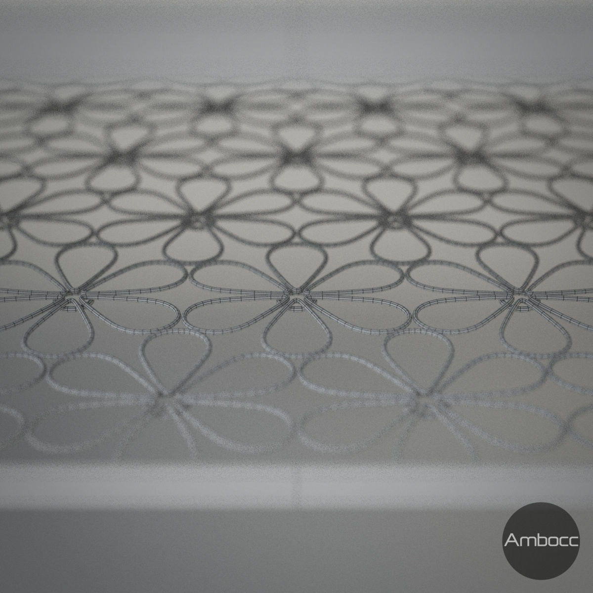 Coffee Table Glass Metal Frame 3D model_5