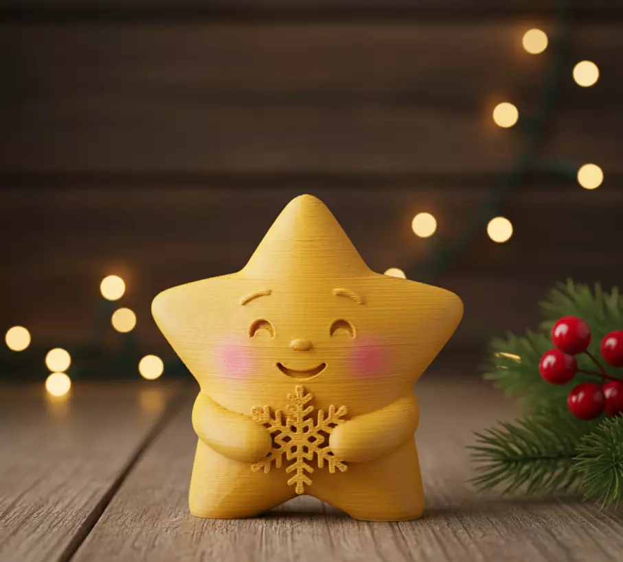 Christmas star 3D print model_0