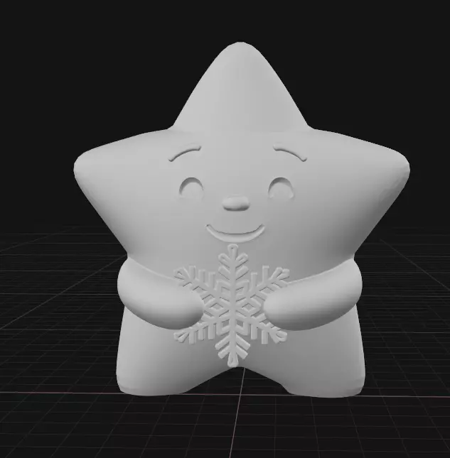 Christmas star 3D print model_1
