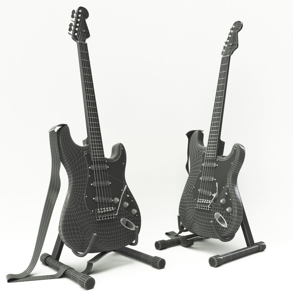 Fender Stratocaster 3D model_1