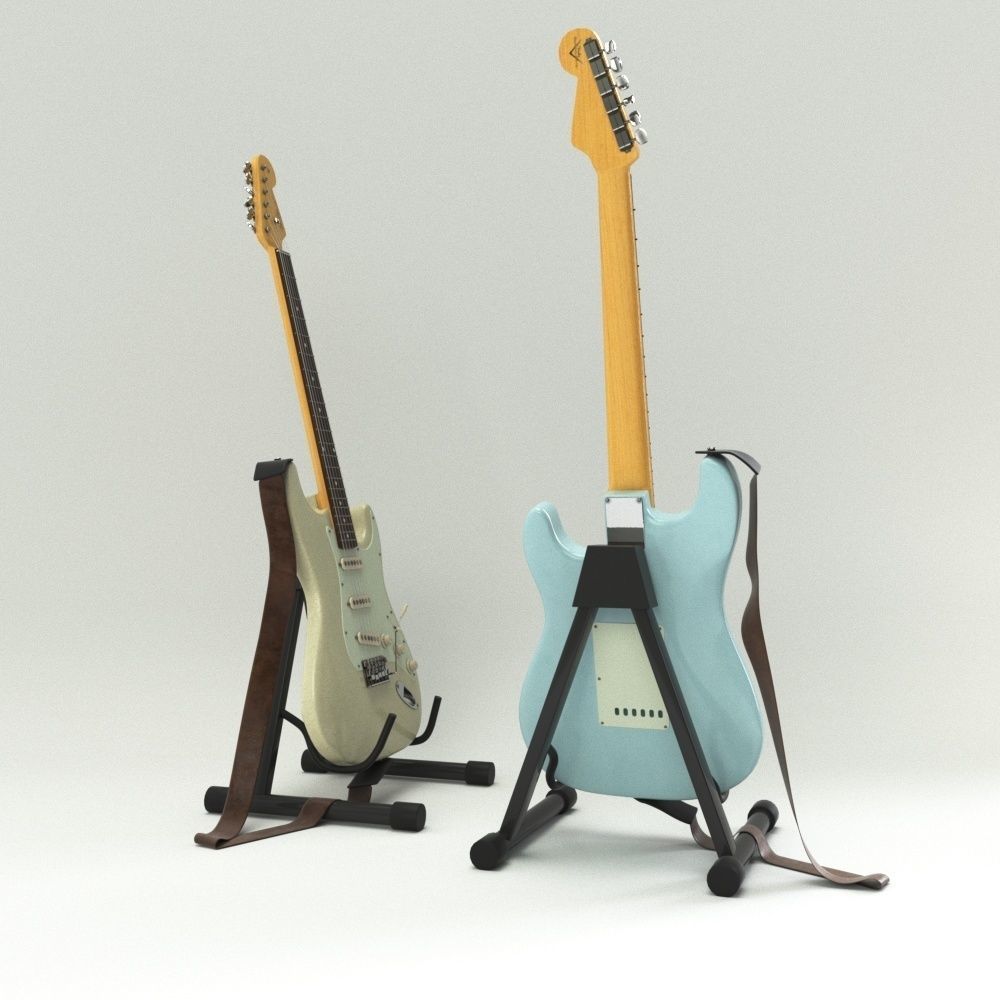 Fender Stratocaster 3D model_5