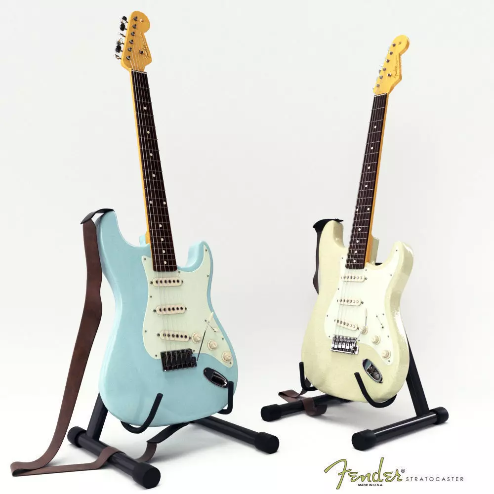 Fender Stratocaster 3D model_0