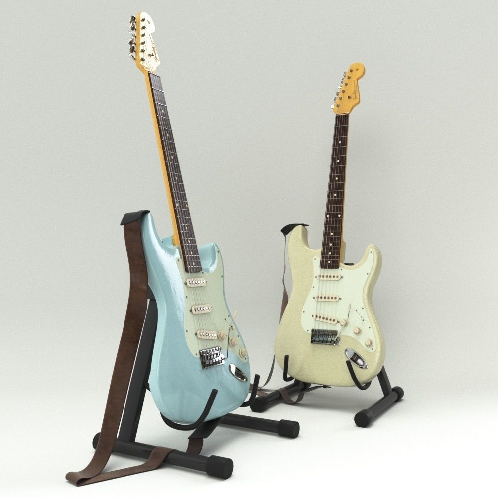 Fender Stratocaster 3D model_4