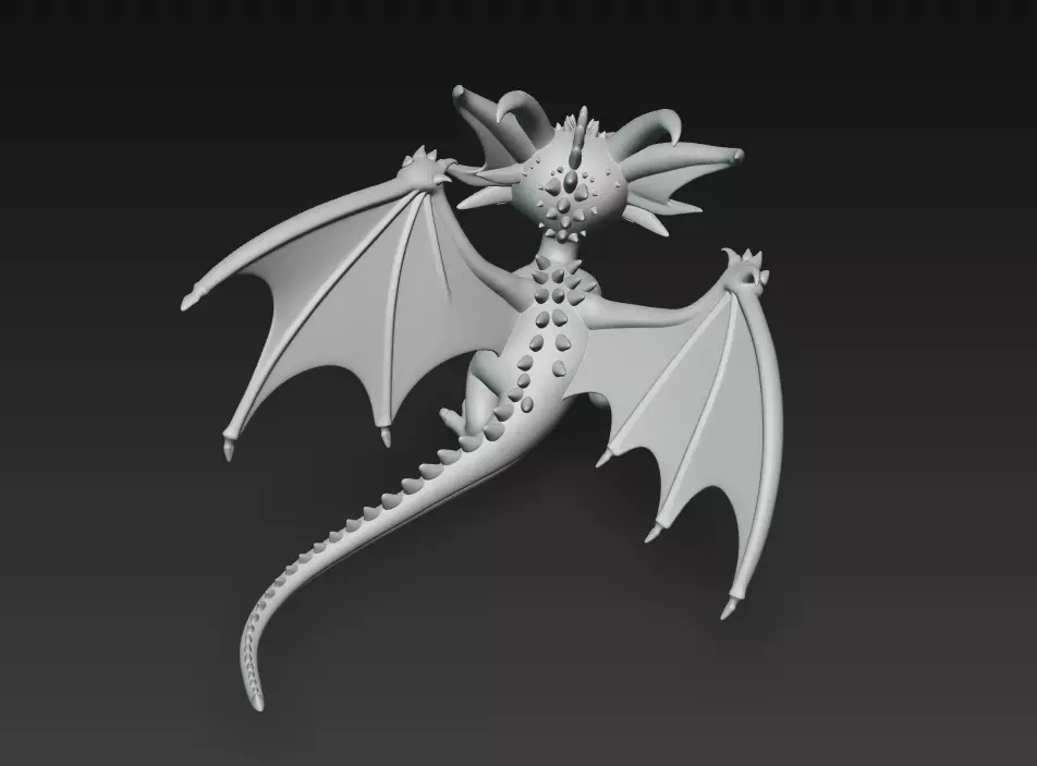 Emberling Hatchling - Stylized Baby Dragon 3D Model 3D print model_5