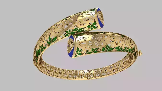 Custom Design Gold Bracelets 3D print model Custom Design Gold Bracelets 3D print model
