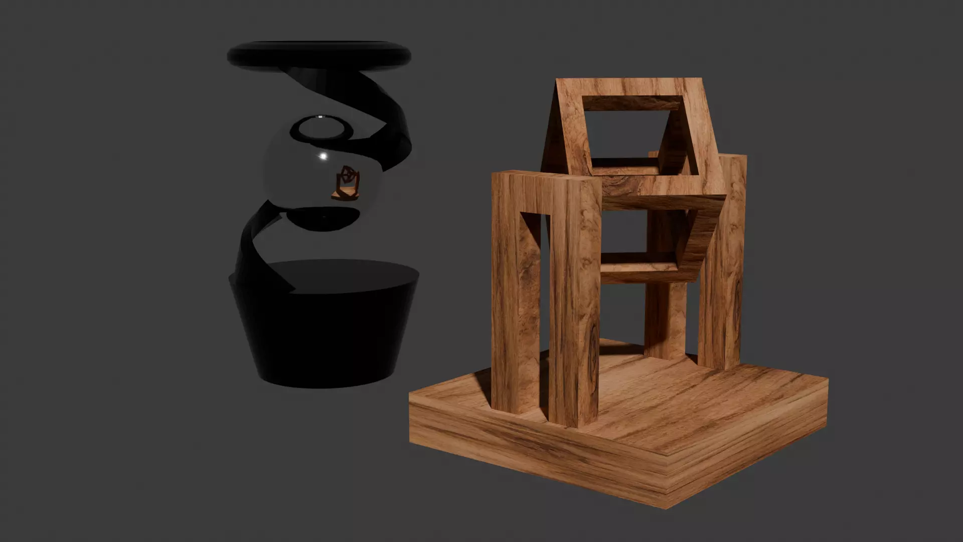 A Pair of Kinetic Desk Toys Free low-poly 3D model_2