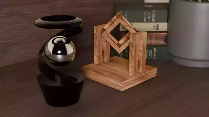 A Pair of Kinetic Desk Toys Free low-poly 3D model