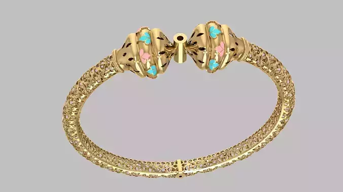 Custom Design Gold Bracelets 3D print model