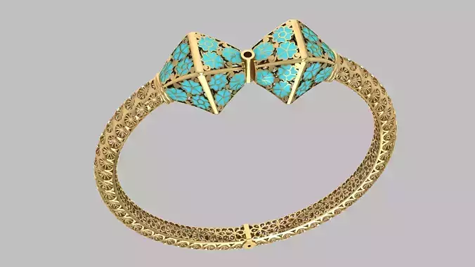 Custom Design Gold Bracelets 3D print model Custom Design Gold Bracelets 3D print model