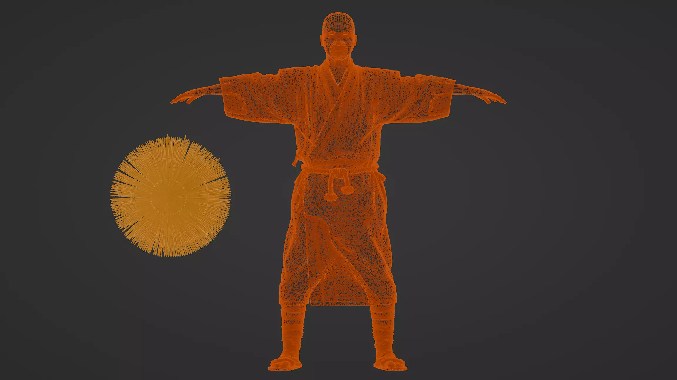 Feudal Japan NPC Low-poly 3D model_3