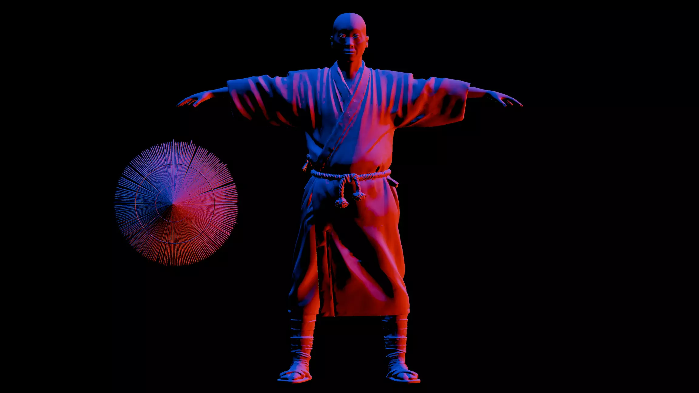 Feudal Japan NPC Low-poly 3D model_5