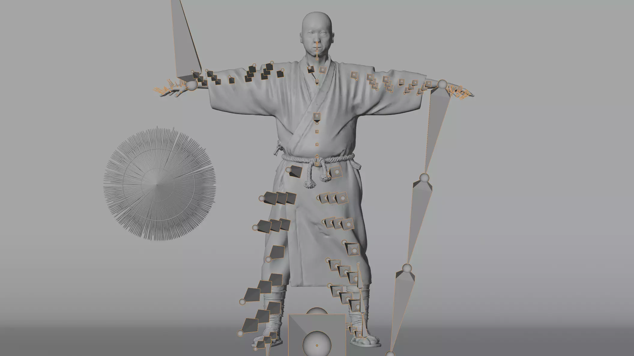 Feudal Japan NPC Low-poly 3D model_6