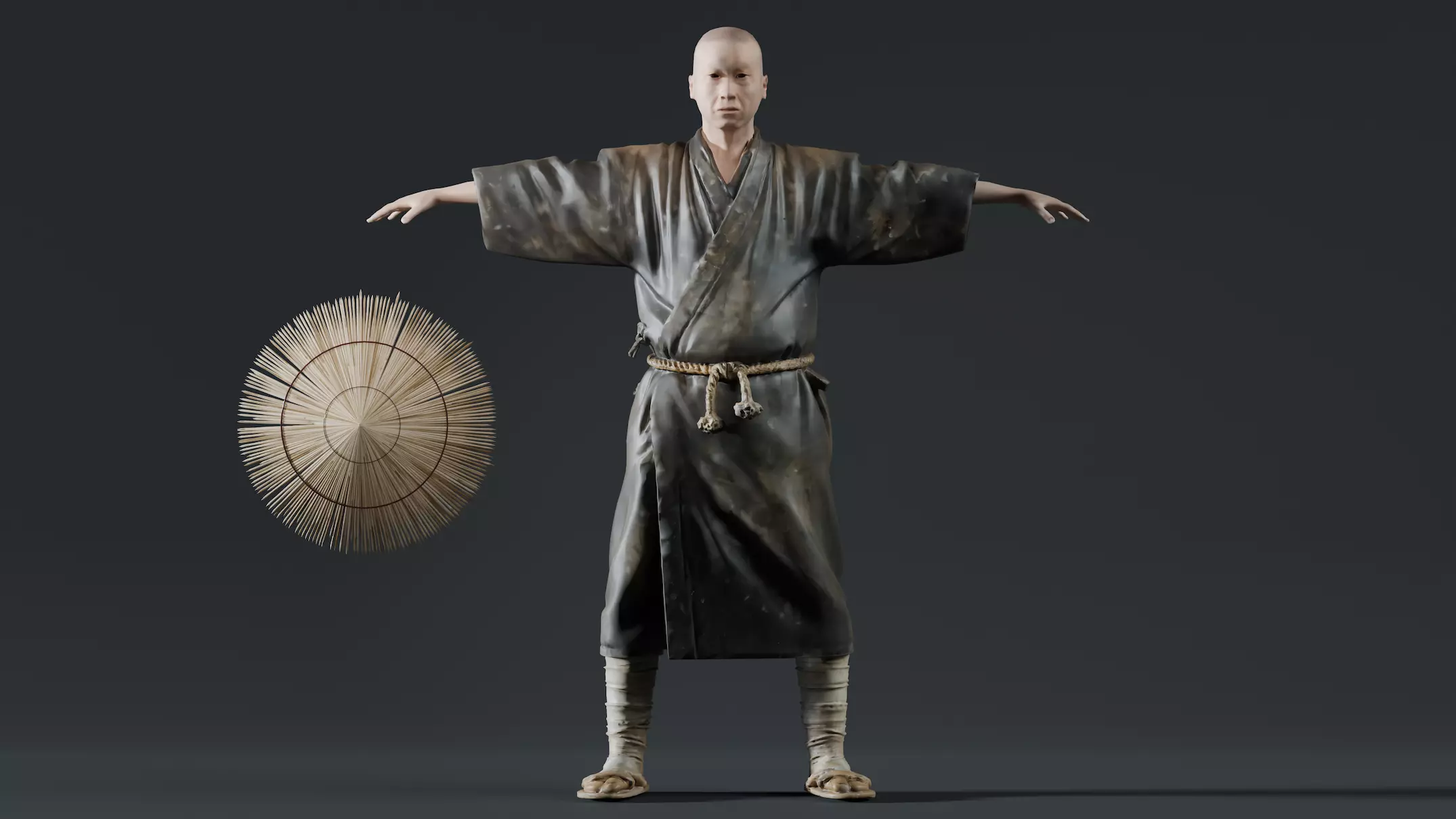 Feudal Japan NPC Low-poly 3D model_2