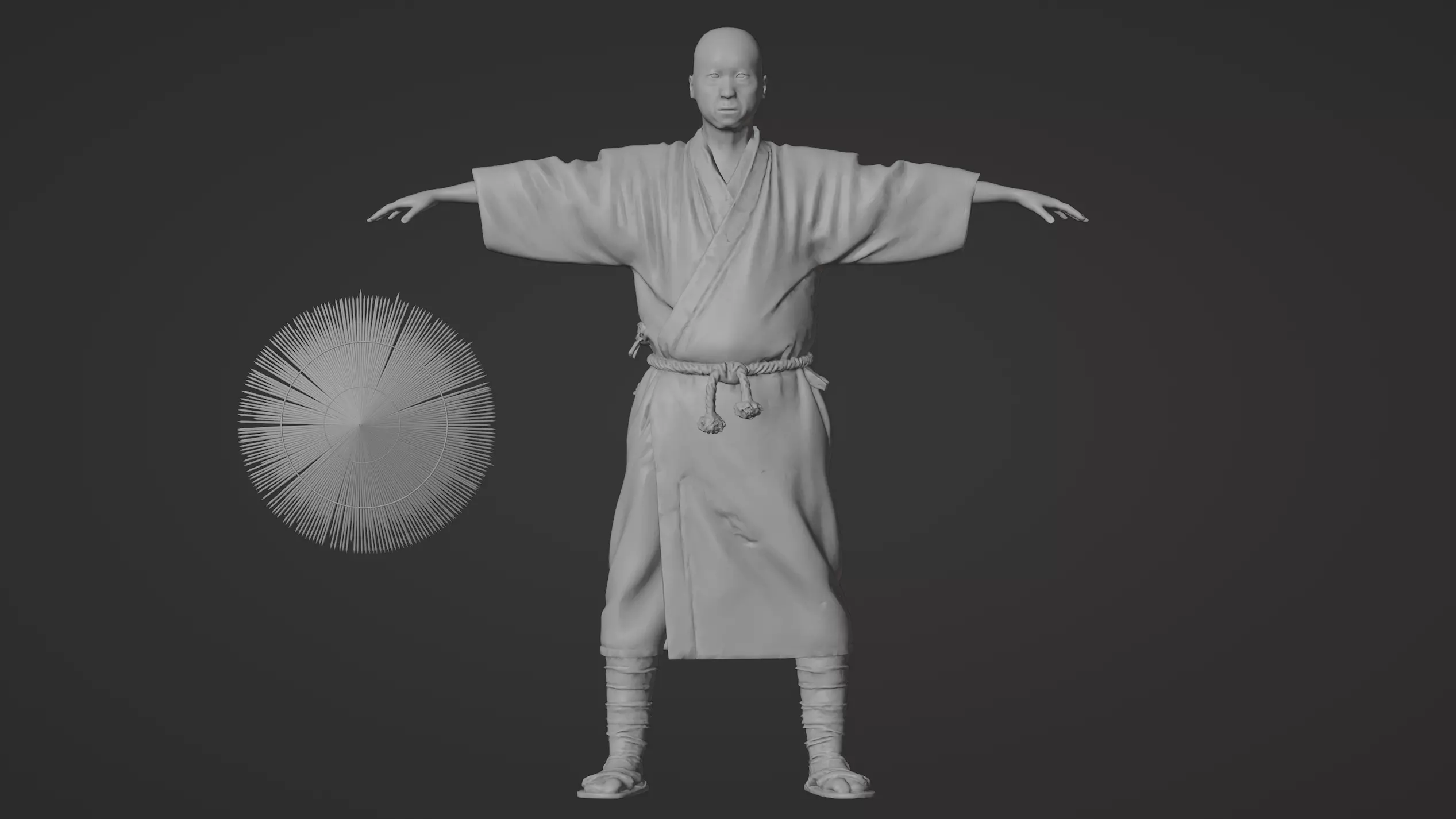 Feudal Japan NPC Low-poly 3D model_4