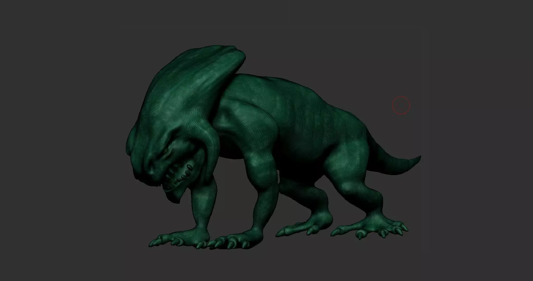 Stoned Lava Creature Low-poly 3D model_6