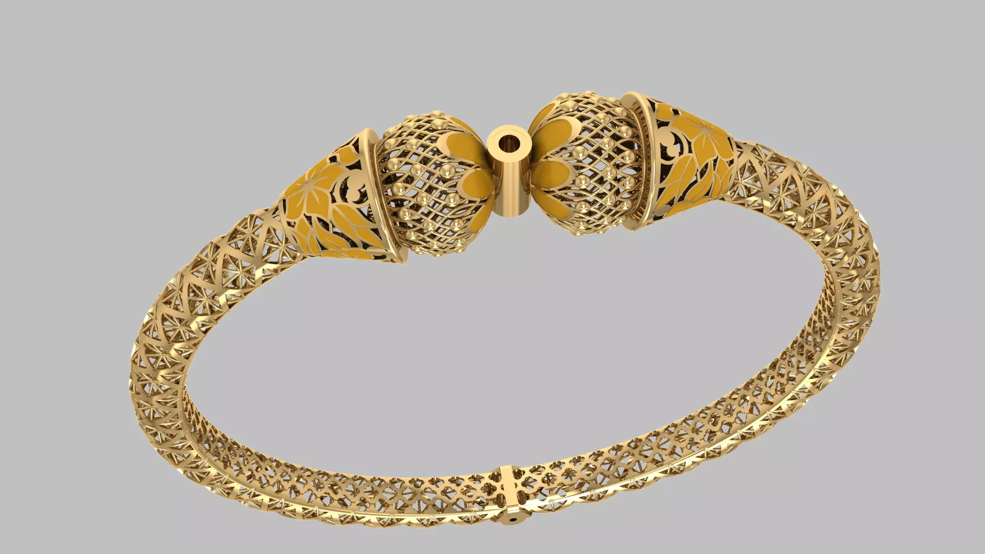 Custom Design Gold Bracelets 3D print model_0