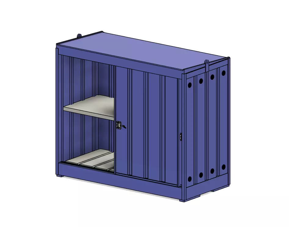 Model Railways Industrial  Large Oil Storage Cabinets for Resin 3D print model_6