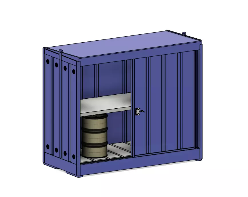 Model Railways Industrial  Large Oil Storage Cabinets for Resin 3D print model_3