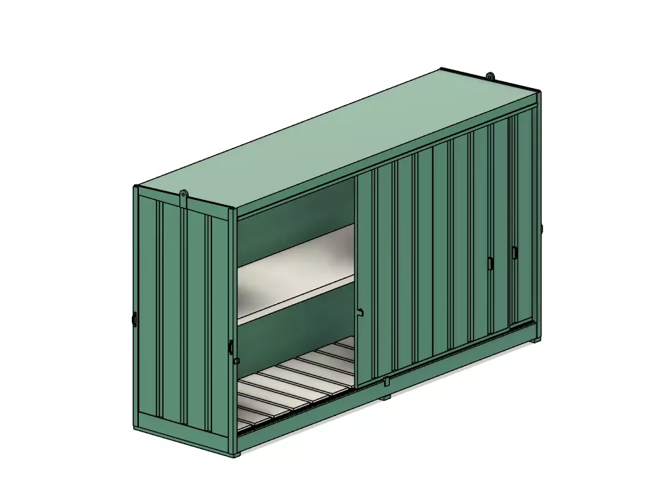 Model Railways Industrial  Large Oil Storage Cabinets for Resin 3D print model_4