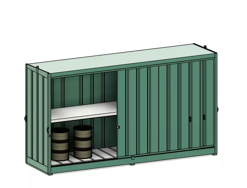 Model Railways Industrial  Large Oil Storage Cabinets for Resin 3D print model_2