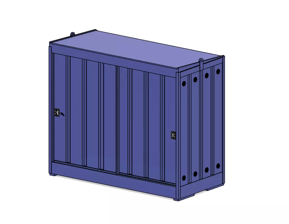 Model Railways Industrial  Large Oil Storage Cabinets for Resin 3D print model_7