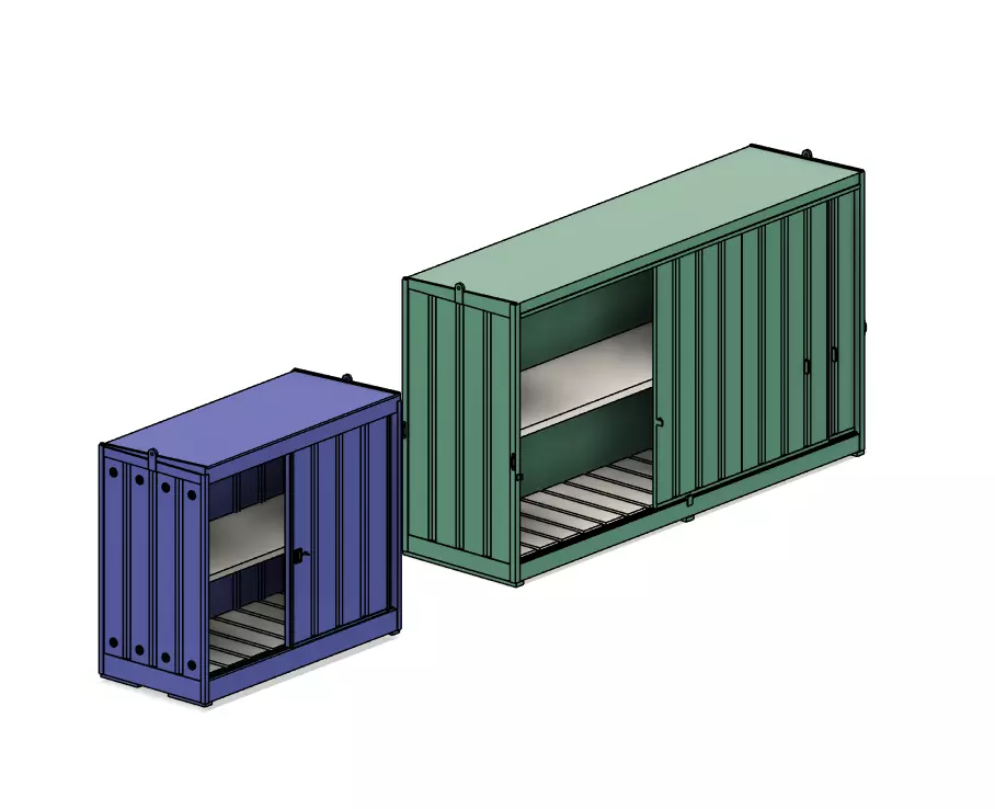 Model Railways Industrial  Large Oil Storage Cabinets for Resin 3D print model_0