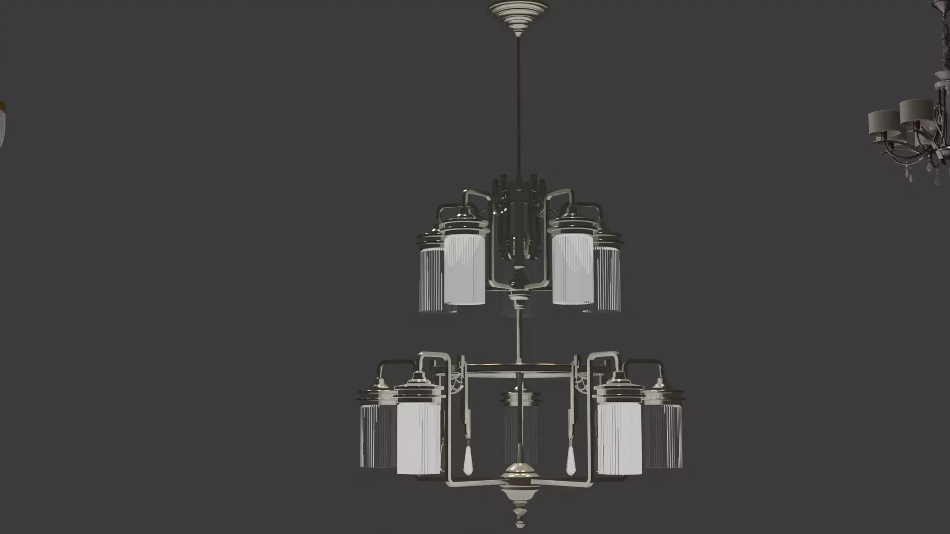 Chandelier 3D model is a high quality Low-poly 3D model_6