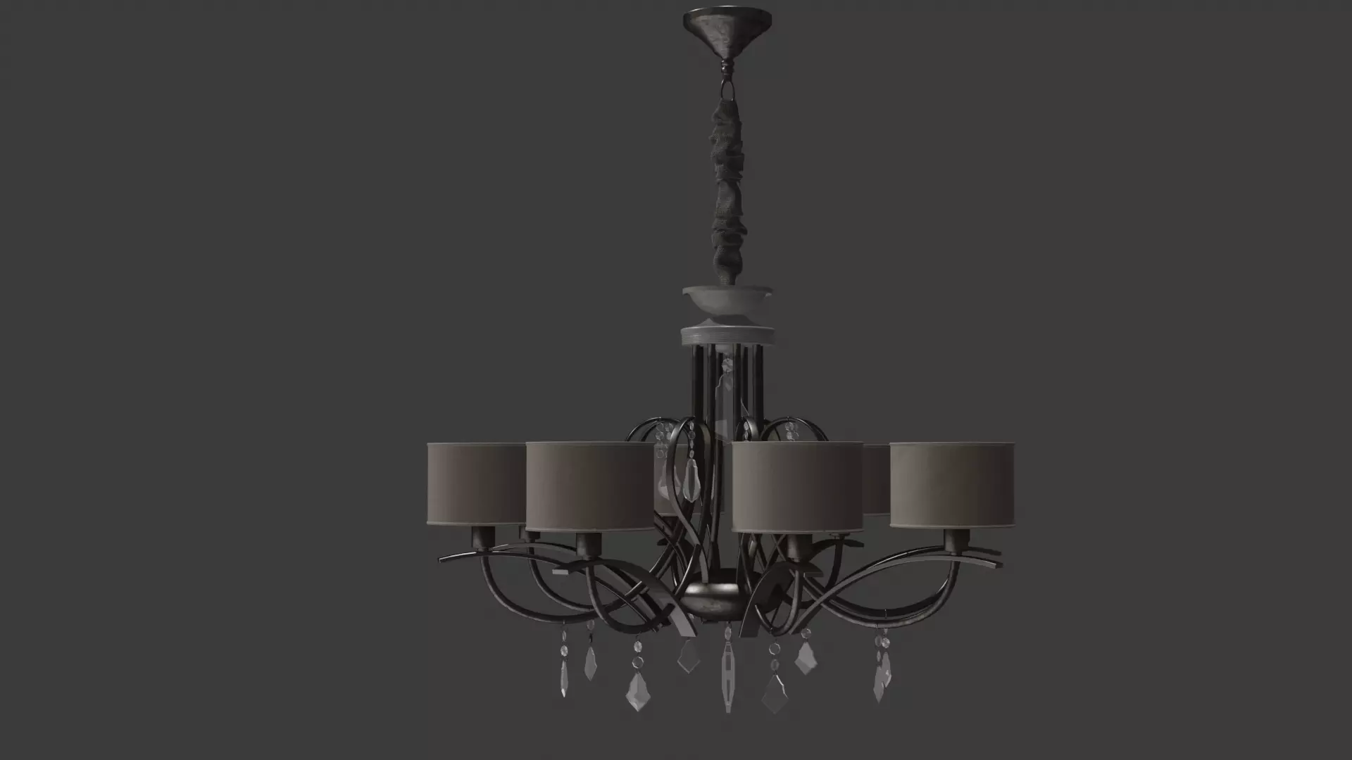 Chandelier 3D model is a high quality Low-poly 3D model_2