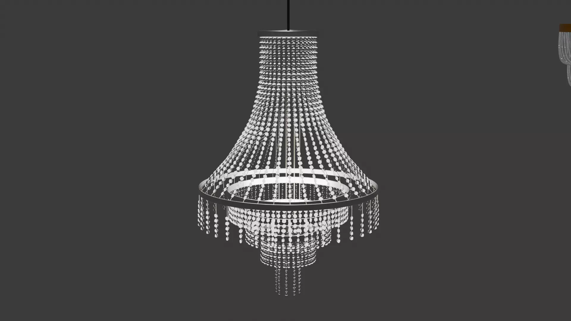 Chandelier 3D model is a high quality Low-poly 3D model_5