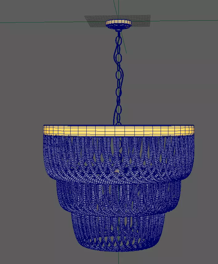 Chandelier 3D model is a high quality Low-poly 3D model_9