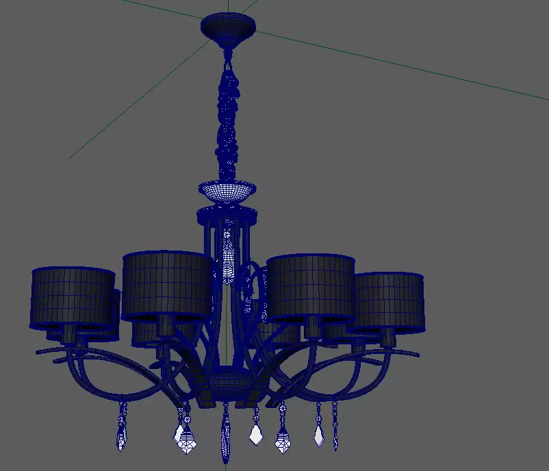 Chandelier 3D model is a high quality Low-poly 3D model_7