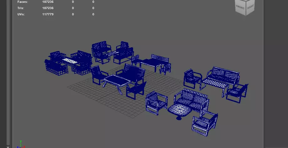 outdoor furnitures 3D model_17