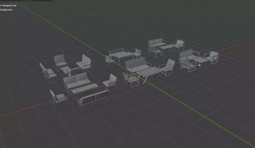 outdoor furnitures 3D model_18