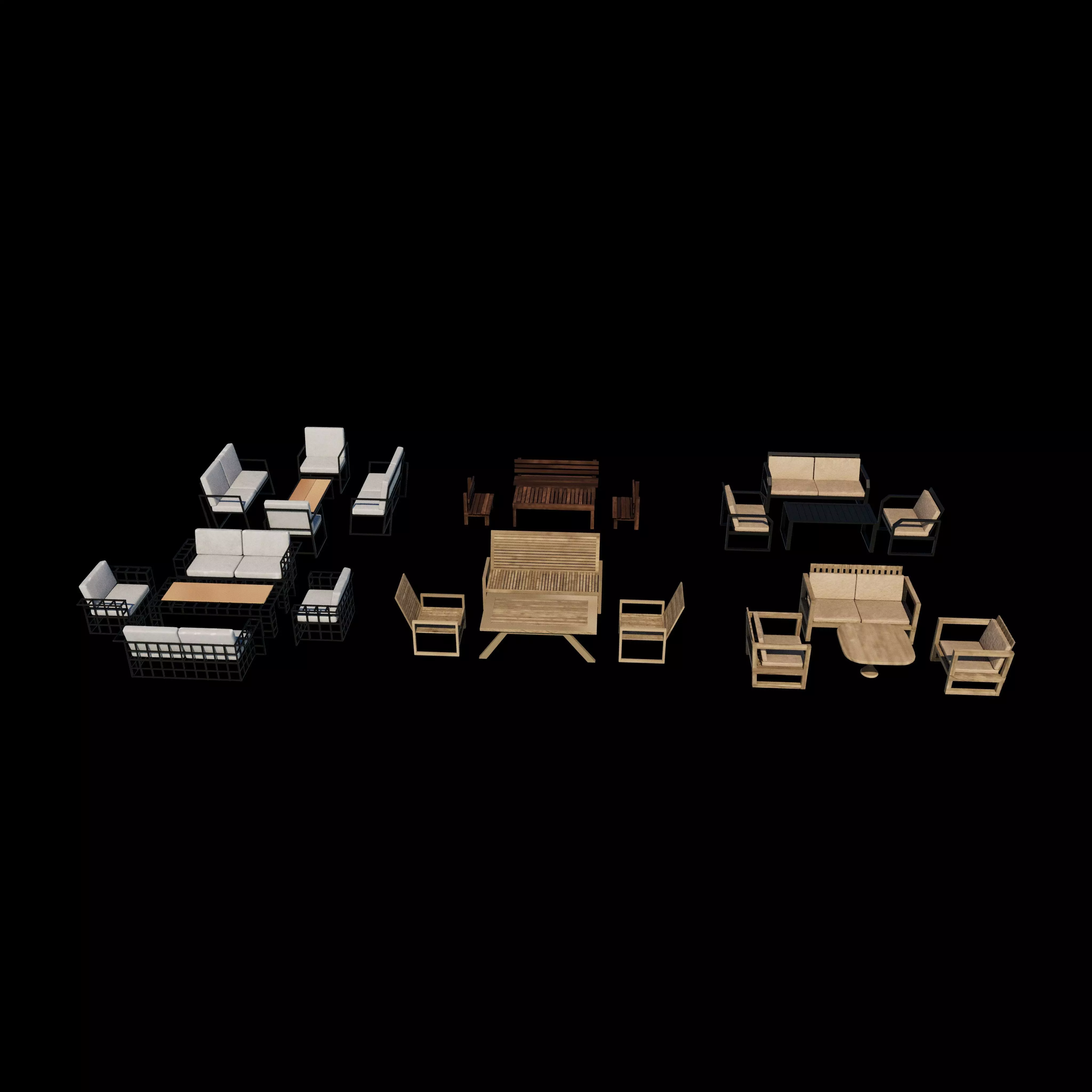 outdoor furnitures 3D model_10