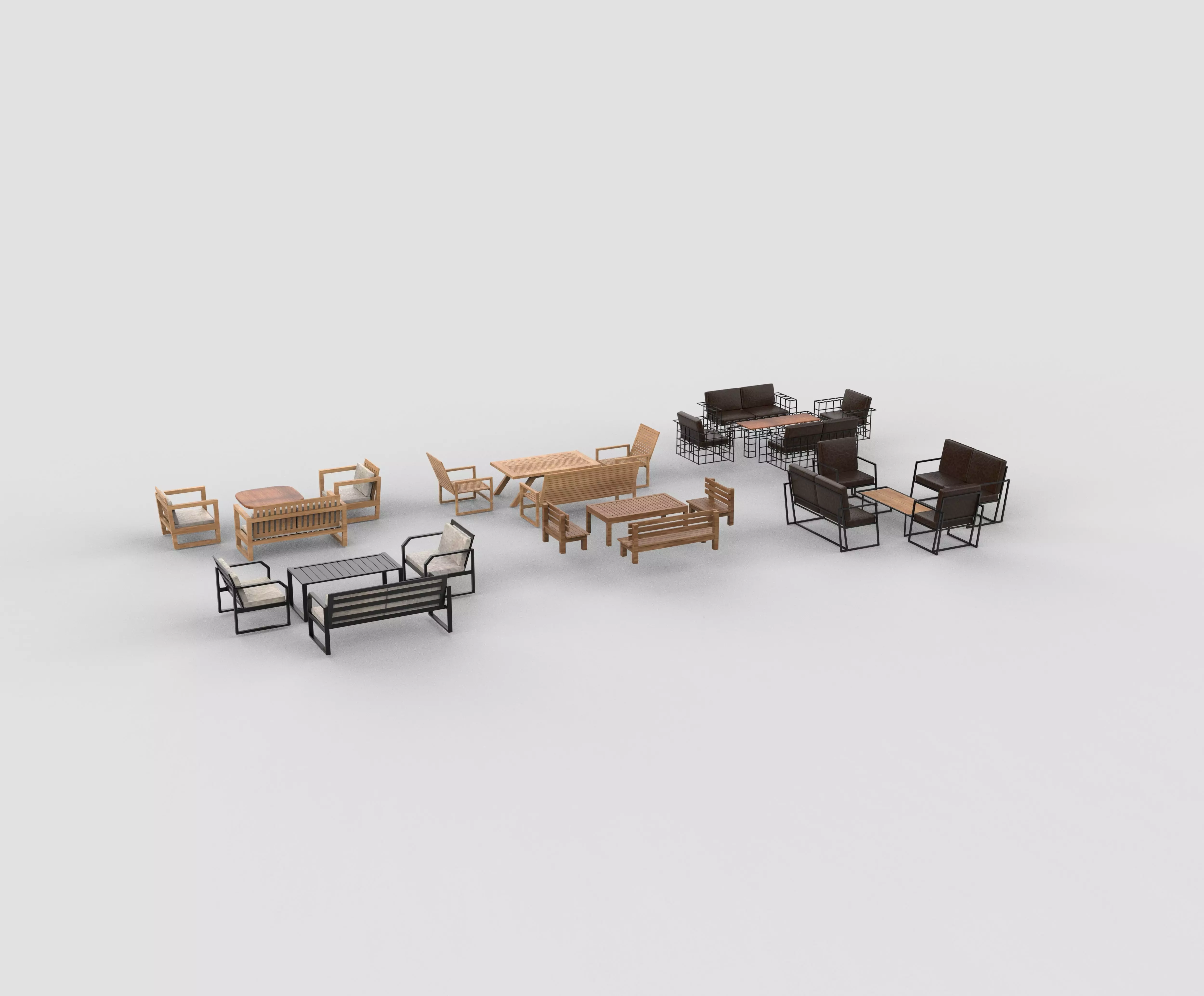 outdoor furnitures 3D model_15